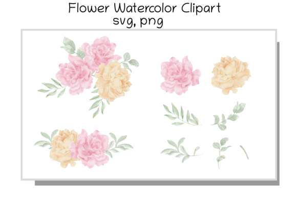 DIgital Clipart Watercolor Flower 06 Illustrations