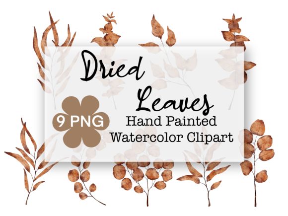 Dried Leaves Watercolor Clipart and Illustrations