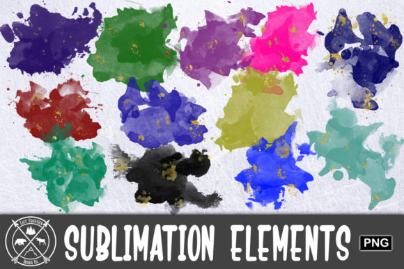 Jewel Tone Watercolor Sublimation Illustrations
