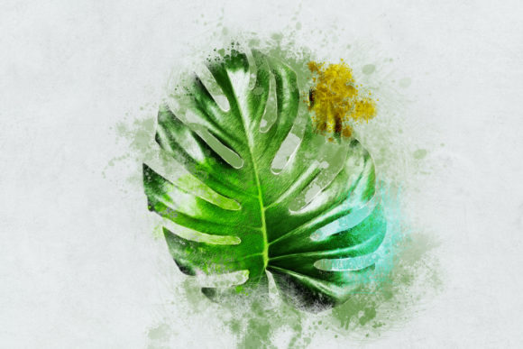 Leaf Watercolor - Digital Paper