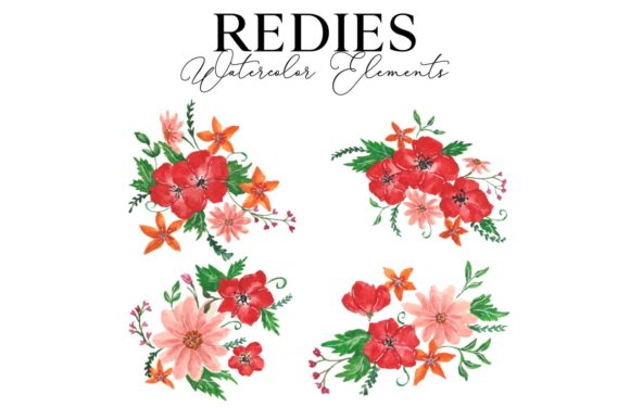 Redies Flower Watercolor Illustration
