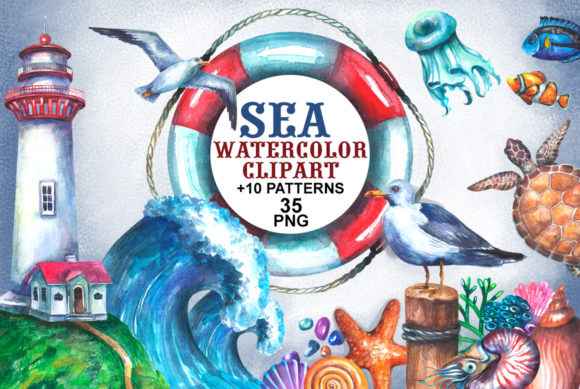 Sea Watercolor Clipart Review